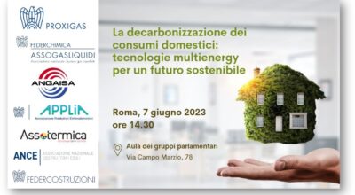 La decarbonizzazione dei consumi domestici: tecnologie multienergy per un futuro sostenibile – Roma, 7 giugno 2023